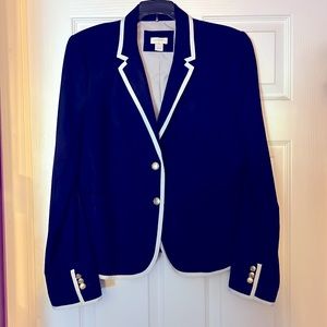 J.CREW Lexington Nautical Schoolboy navy Blazer Jacket